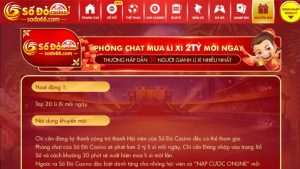 Cùng hưởng ứng phòng chat mưa lì xì 2 tỷ mỗi ngày tại Sodo66